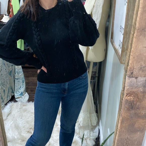 Joie knit sweater with rope detail size xsmal black - Picture 1 of 6